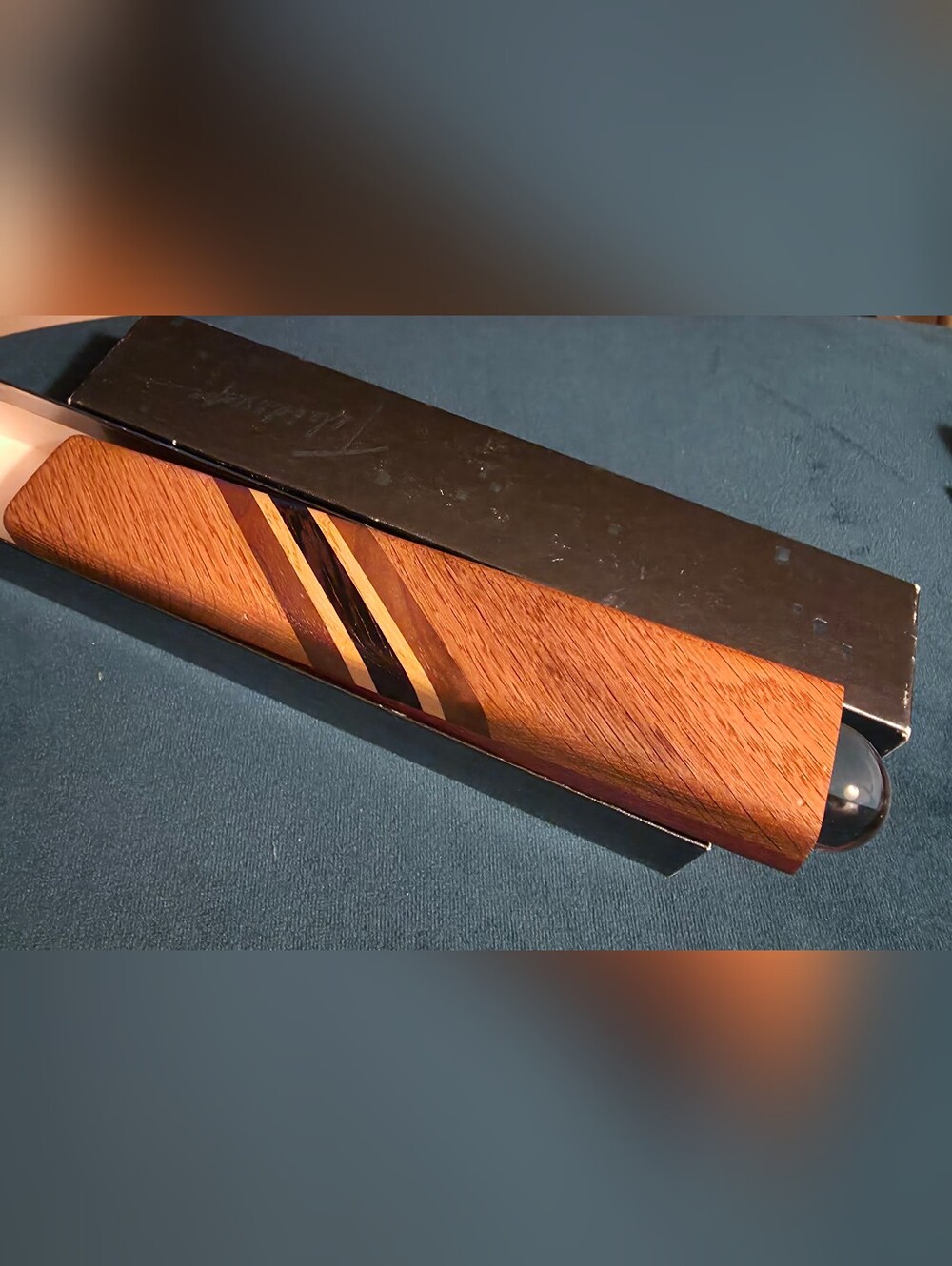 Handcrafted wooden teleidoscope or kaleidoscope, such as the N & J Kaleidoscope